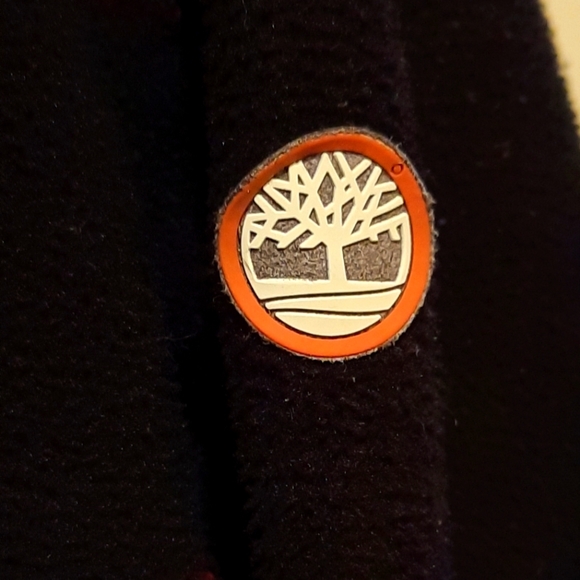 Timberland Black Fleece Zip-Up Lightweight Jacket size Medium - Picture 12 of 12